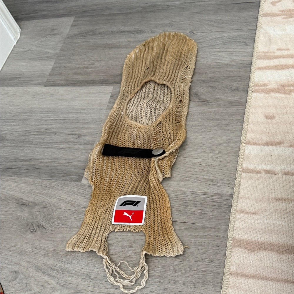 Puma Tan Knit Balaclava with Logo